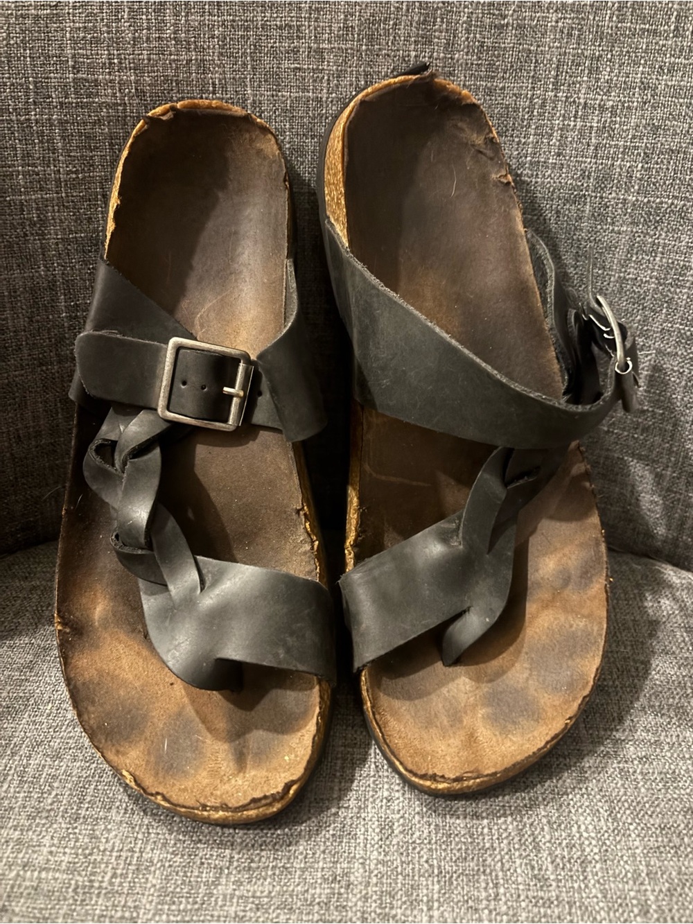 Sonoma Goods for Life Airbrush Leather Sandals Women’s 9 Medium Used
